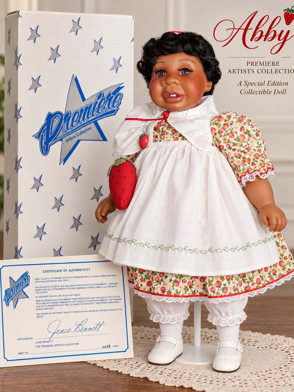 Janie Bennett Abby 23" Porcelain Doll HSN 1999 Premiere Artists